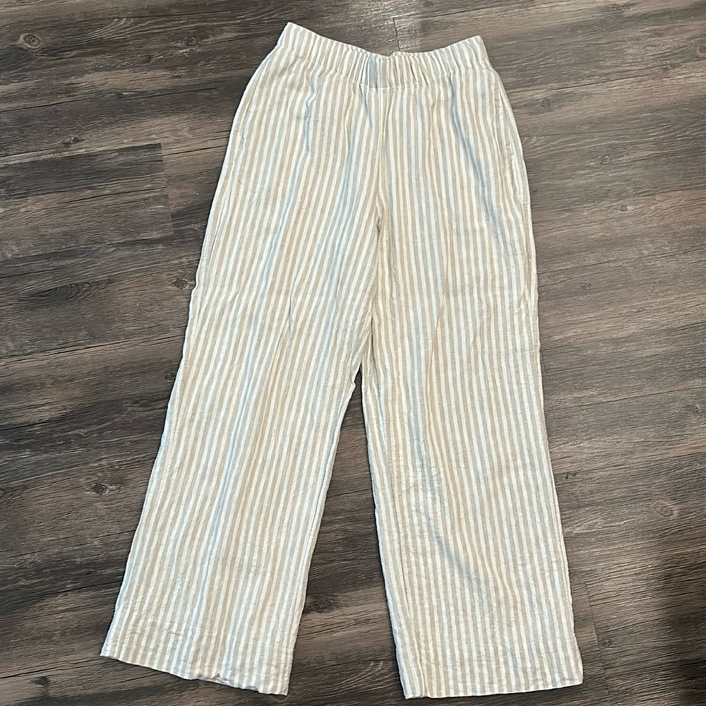 Abercrombie linen blend Ultra high rise pant